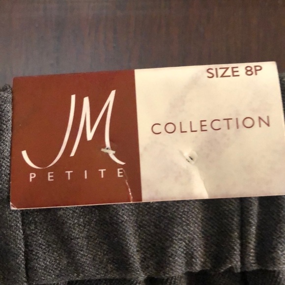 JM Collection Grey pull up trousers. - Picture 4 of 6